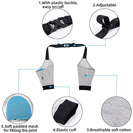 Yealay Manga de recuperación para las piernas delanteras de perro, suave, acolchado, codo para perro, protector de heridas, pantalones cortos para perros pequeños y medianos (S)