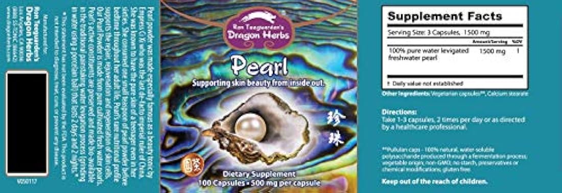 Dragon Herbs Pearl - 100 cápsulas - 500 mg