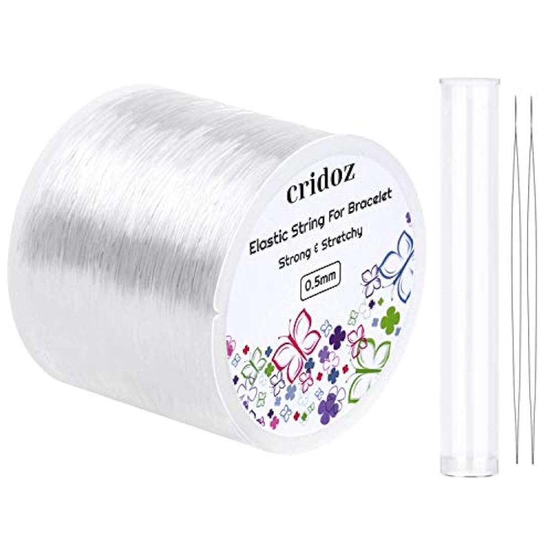 Cridoz - Cuerda elástica para pulseras con agujas de cuentas