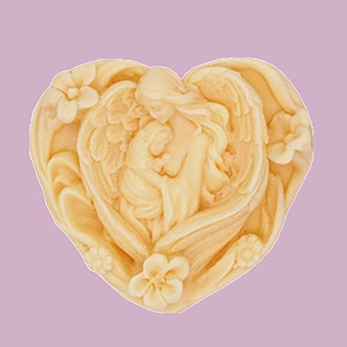Molde de Jabón Corazón Maria, Silicona, Decoración Pasteles