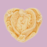 Molde de Jabón Corazón Maria, Silicona, Decoración Pasteles