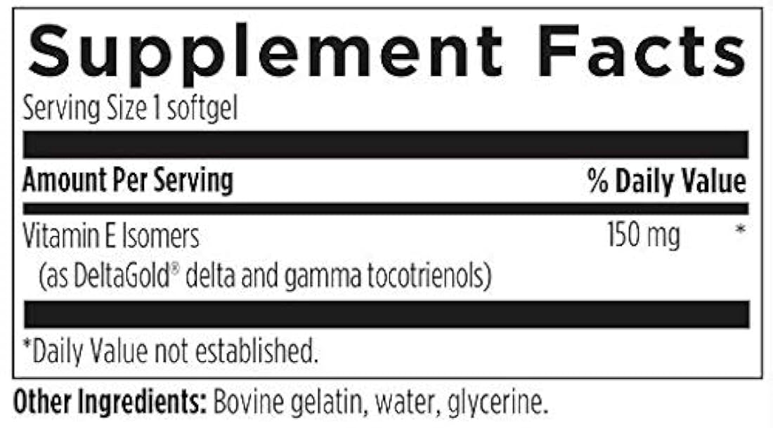 Designs for Health Annatto-E 150 – Suplemento de vitamina E con Delta + Tocotrienoles Gamma – Cardiovascular + soporte antioxidante – sin OMG, sin soja (60 cápsulas blandas)