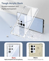 SURITCH Compatible con Galaxy S22 Ultra Clear Case 5G, [Protector de pantalla integrado] Protección de cuerpo completo Carcasa dura + TPU suave parachoques a prueba de golpes Funda resistente para Samsung Galaxy S22 Ultra 6.8 pulgadas (transparente)
