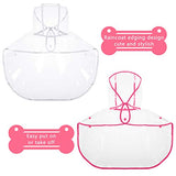 Chubasquero de plástico para mascotas, impermeable, con capucha, para cachorros, ropa de lluvia para perros pequeños y medianos