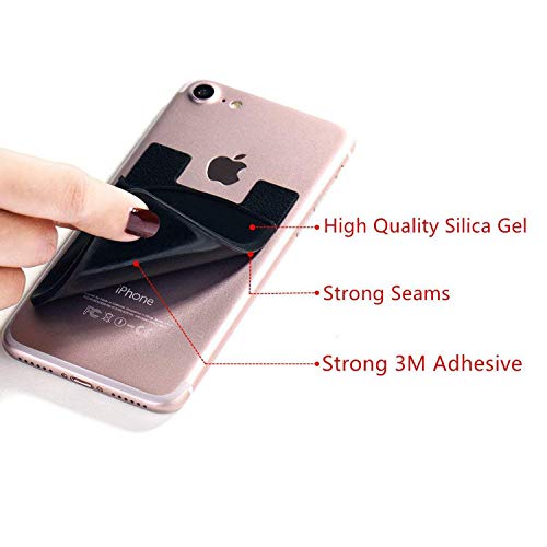 Tarjetero para la parte posterior del teléfono, adhesivo de identificación, funda de silicona, bolsillo para todos los teléfonos inteligentes