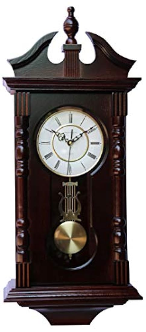 reloj abuelo de madera con melodía con péndulo de madera