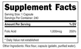 Nutricost ácido fólico (Vitamina B9) 1000 mcg, 240 Cápsulas, 1 botella, 1