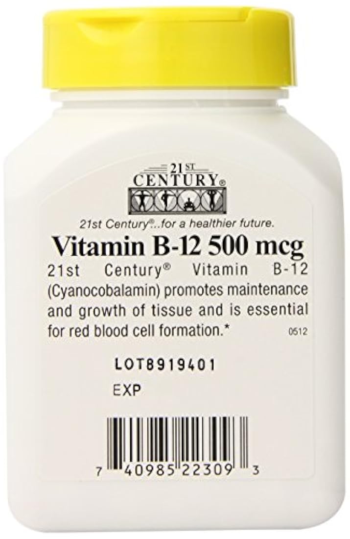 Siglo XXI B-12 500 mcg pastillas, 110-count (Pack de 3)