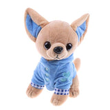 Peluche de perro Chihuahua color marrón-azul.Maple Park