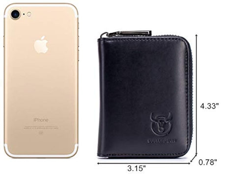 Funda de piel auténtica para con cremallera para hombre