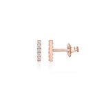 Aretes de plata chapados en oro de 14 quilates para mujer