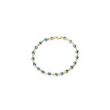 Pulseras de oro amarillo real de 14 quilates