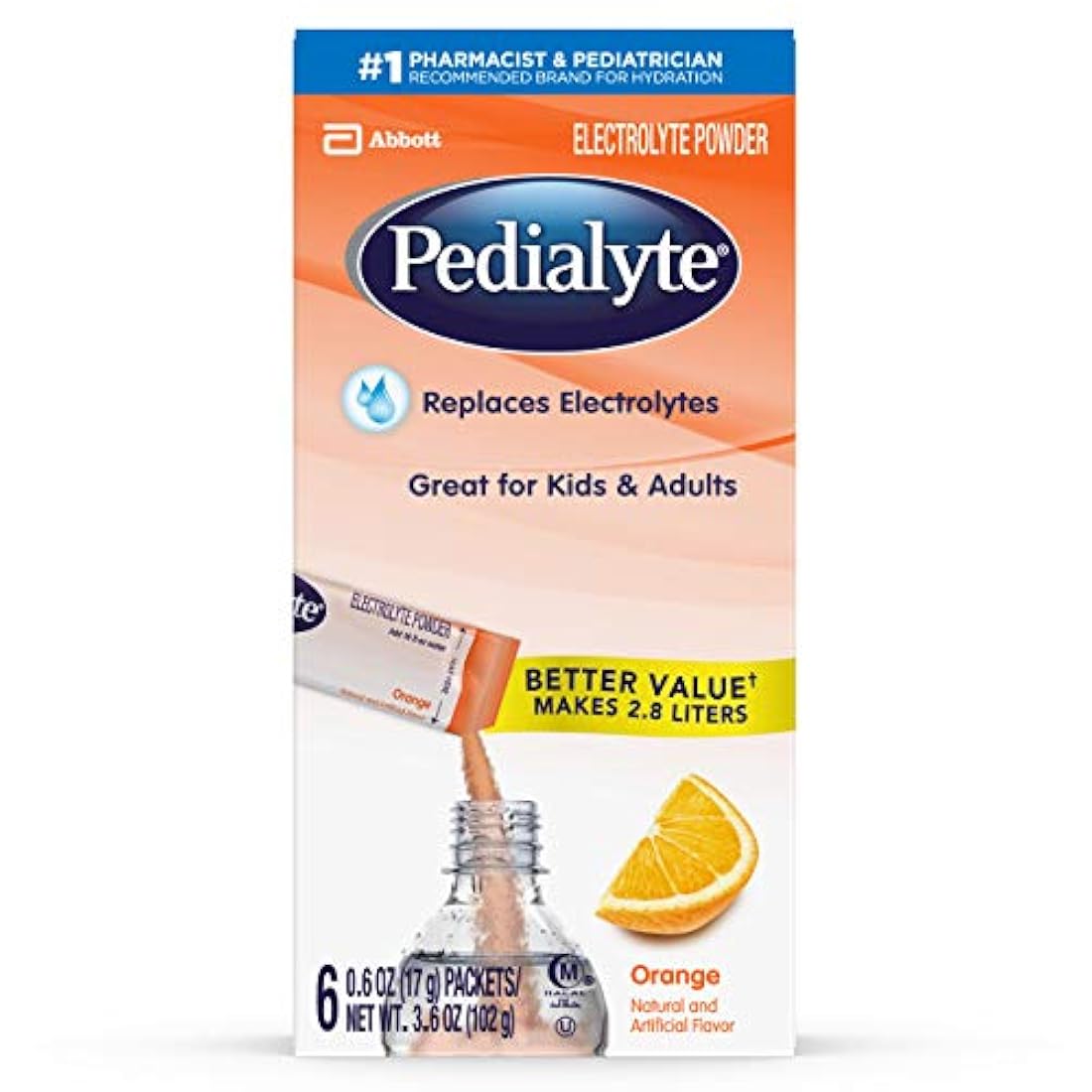 Paquete}  Pedialyte  Anaranjado