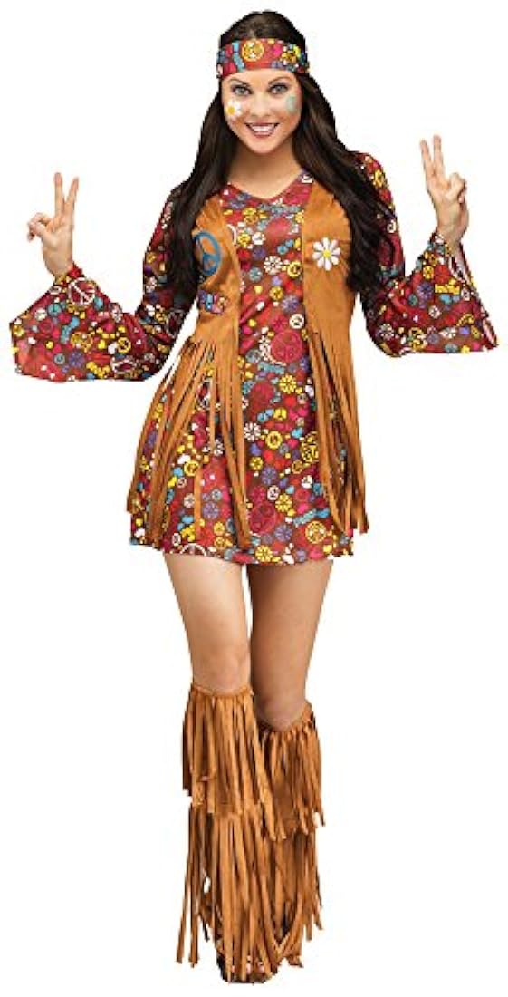 Disfraz Peace Love Hippie para mujer