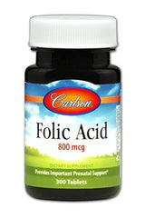 Carlson Labs Ácido fólico, 800 mcg, 088395026638, 1