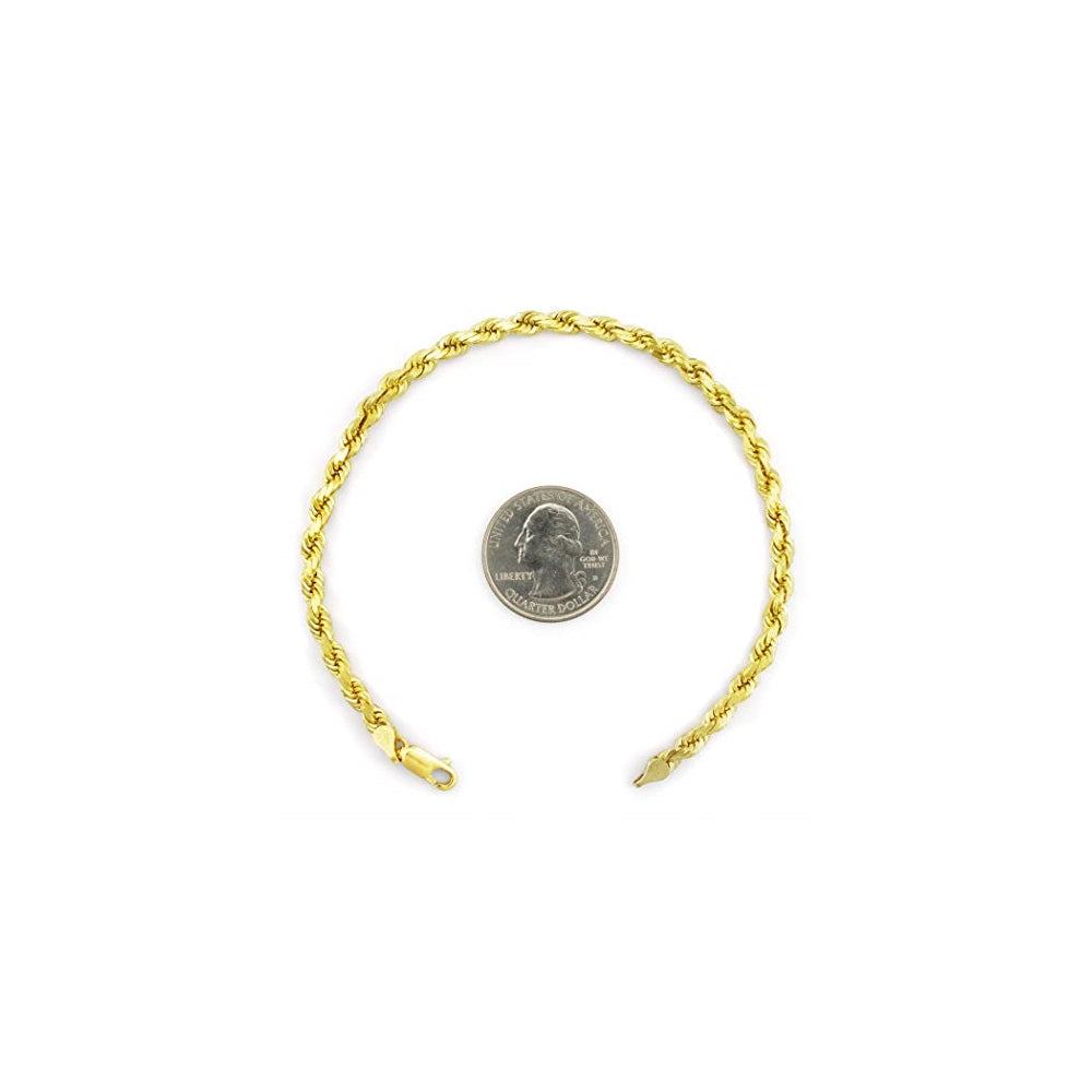 Pulseras de oro amarillo de 14 quilates con corte