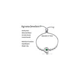Pulseras de piedra natal para mujer plata de ley auténtica