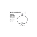 Pulseras Plata de ley Diamante simulado AGVANA para madres
