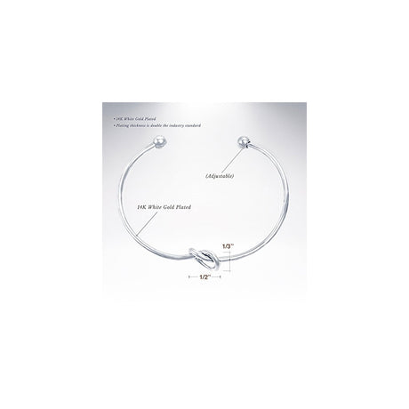 Pulseras y tobilleras con nudo de amor eterno ajustable