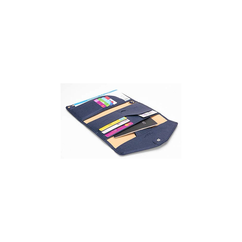 Porta Documentos y Tarjetas soporte color azul