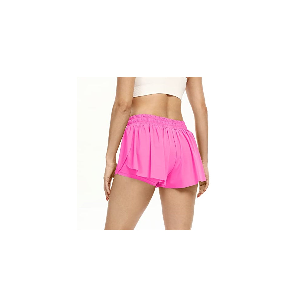 Shorts cortos deportivos fluidos para mujer talla L