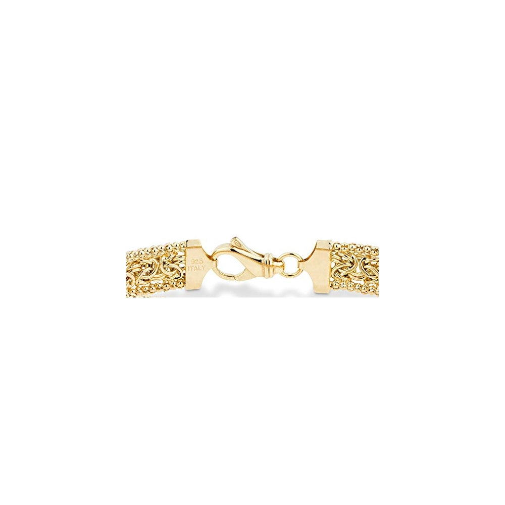 Pulseras de cadena de eslabones de malla italiana de oro