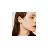Aretes colgantes de plata con diseño para mujeres
