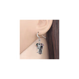 Aretes de elefante de la selva para mujeres