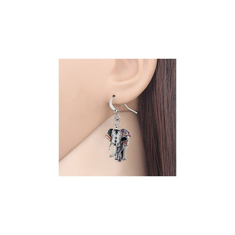 Aretes de elefante de la selva para mujeres
