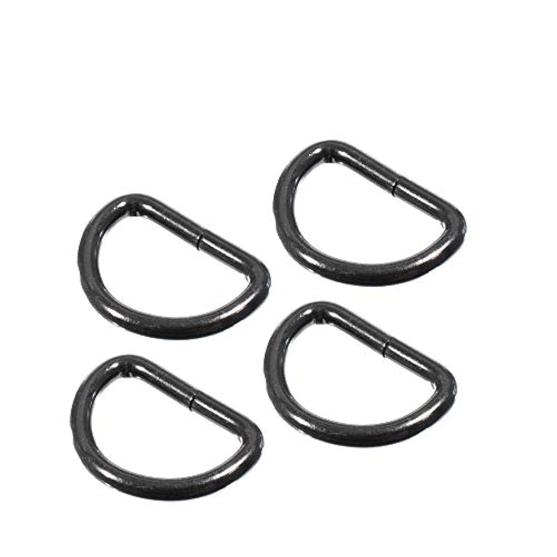 West Coast Paracord -Anillos en D de metal negro de 3/4