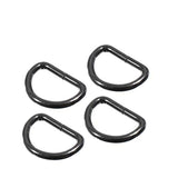 West Coast Paracord -Anillos en D de metal negro de 3/4