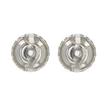 Repuesto para aretes de tuerca de oro blanco de 14k 1 par