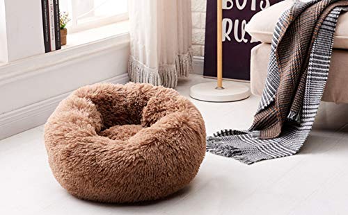 Moderna cama redonda de felpa suave para perros BODISEINT