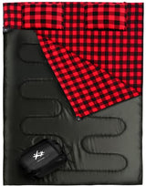 BESTEAM Saco de dormir doble de franela de algodón para acampar, mochilero, senderismo, sacos de dormir impermeables para 2 personas con 2 almohadas para adultos, adolescentes y niños en interiores y exteriores