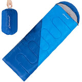 Clostnature Saco de dormir para adultos y niños, saco de dormir ligero para niñas, niños, jóvenes, saco de dormir ultraligero para clima frío, saco de compresión incluido (cremallera izquierda)