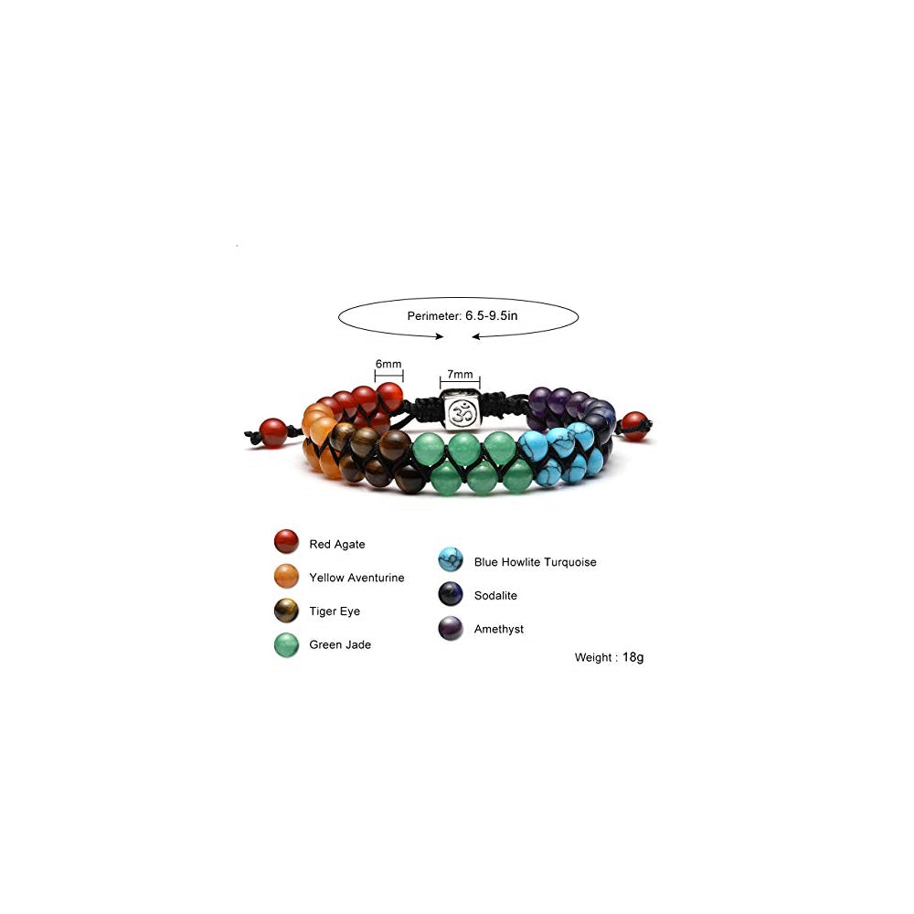 Pulseras y tobilleras de cuentas de chakras