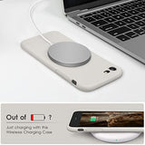 DTTOCASE - Funda para iPhone SE 2022/2020, iPhone 8, iPhone 7, funda de silicona líquida para iPhone SE 8 7 de 4.7 pulgadas, funda protectora suave y sedosa colorida para niñas y mujeres, color gris roca