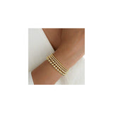 Pulseras y tobilleras para mujer con cuentas chapadas en oro