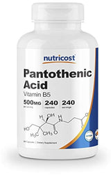 Acido pantoténico (vitamina B5) 500 mg, 240 cápsulas, 1