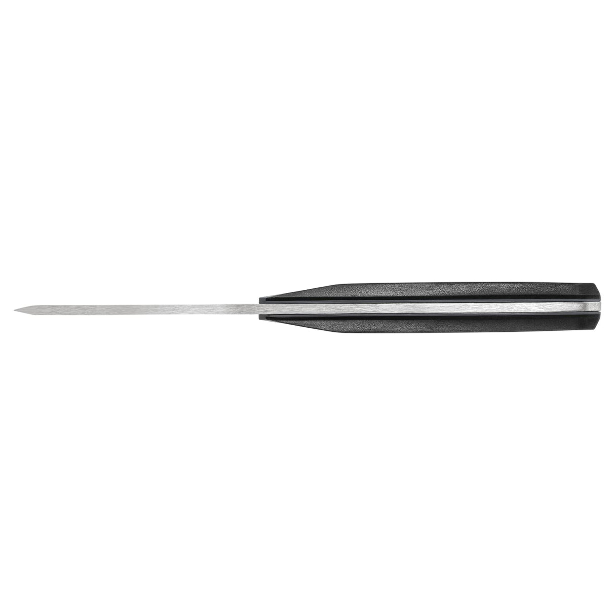 Cuchillo de hoja fija con funda, color negro
