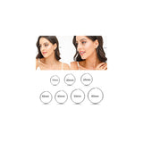 Aretes de aro de plata para mujeres 4 pares