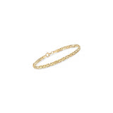 Pulseras bizantina plana de oro de 18 quilates