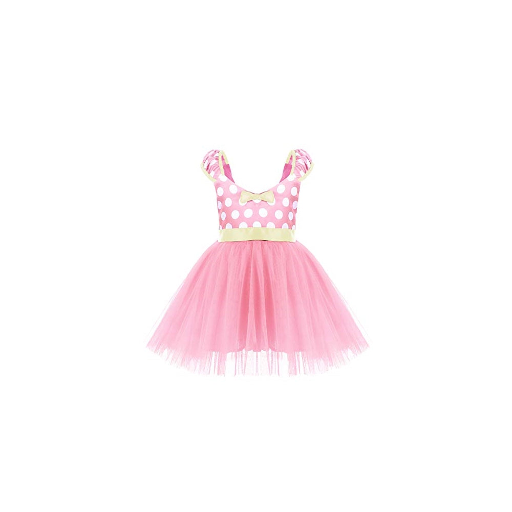 Disfraces de princesa con lunares rosa talla 2 años
