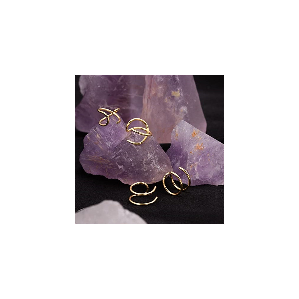 Aretes de plata de le ajustable para mujeres