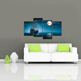 pyradecor 4-Panel moderna estirada y enmarcada de paisaje