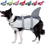 EMUST - Chaleco salvavidas/traje de baño de seguridad con diseño de tiburón, tejido antidesgarro con asa de rescate para perros pequeños, medianos y grandes, para piscina, playa, barcos