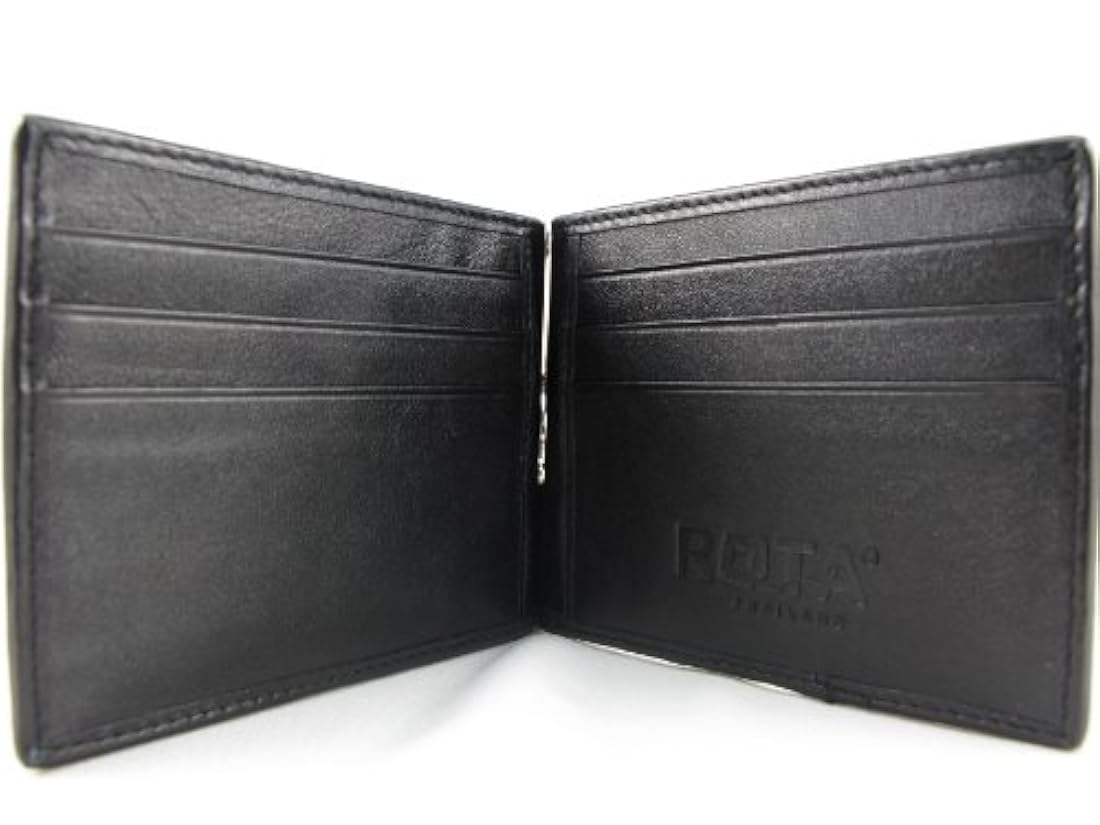 pelgio - Billetera de piel plegada genuina Stingray Skin