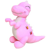 Almohada de peluche con dinosaurios rosados  11.0 in
