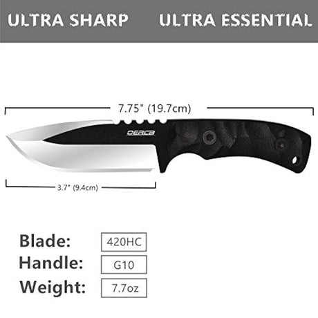 Oerla TAC DE-0014 Cuchillo fijo para uso al aire libre 420HC
