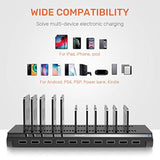 Estación de carga USB para 10 puertos con 2,4 A/negro/60 W.